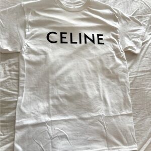 WHITE CELINE T-SHIRT SIZE MEDIUM MEN